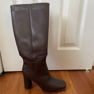 Knee high brown boots